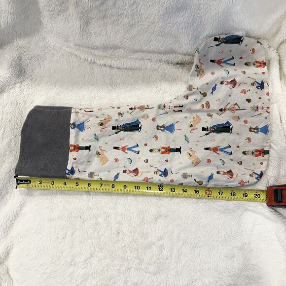 Homemade Christmas Stocking Rifle Paper Company Nutcracker Fabric 20” Holiday - Picture 5 of 5